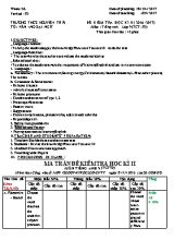 Đề kiểm tra học kỳ II môn Tiếng Anh Lớp 9 - Năm học 2016-2017 - Trường THCS Nguyễn Trãi (Có đáp án)